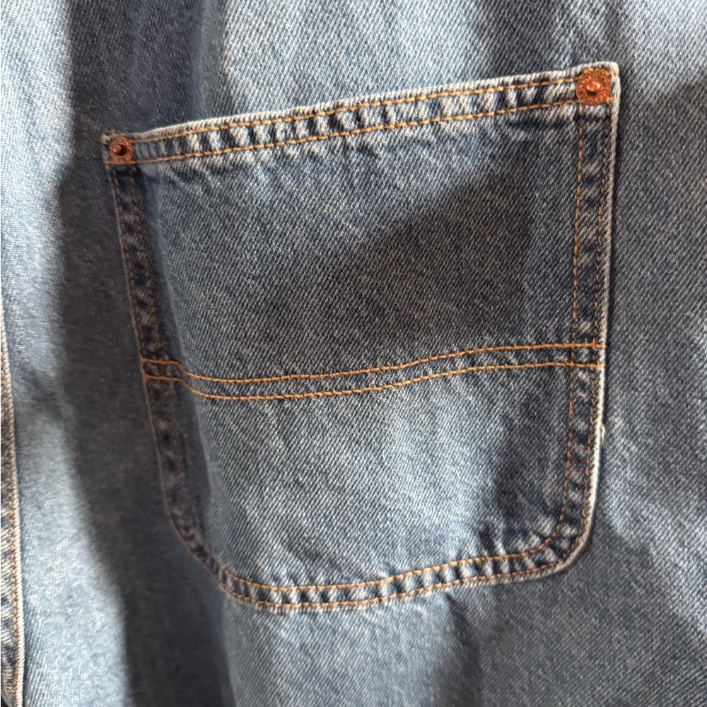 Old Navy Classic Blue Denim Overall Shorts - Picture 5 of 13